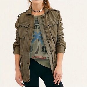 Free People‎ Not Your Brother's Surplus Military Jacket Utility Boho Grunge Sz M